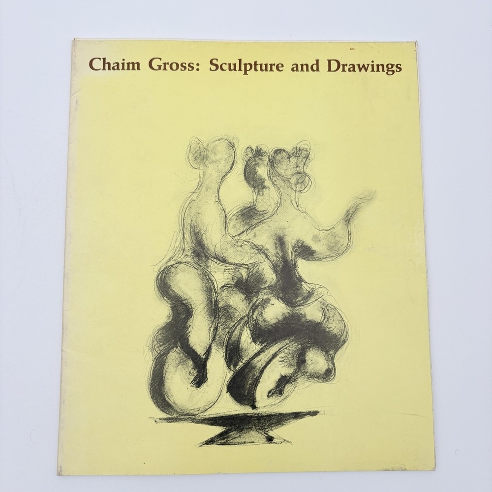 Vintage‎ Chaim Gross Sculpture And Drawings Smithsonian Yellow PB Art Catalog